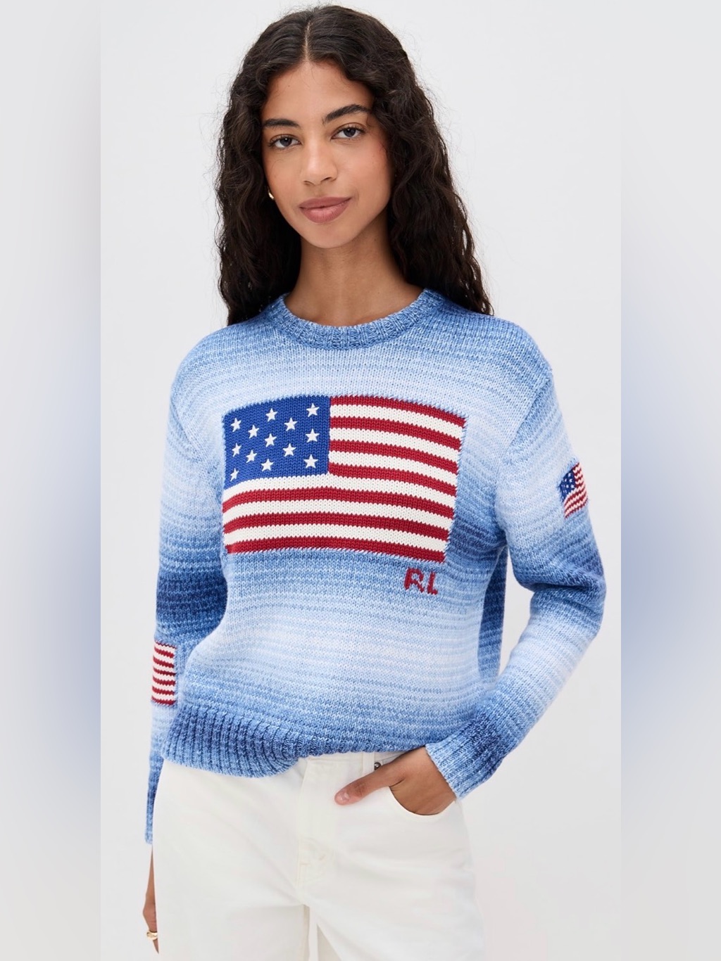 Polo Ralph Lauren Ombr Flag Sweater Large $448 New Htf!